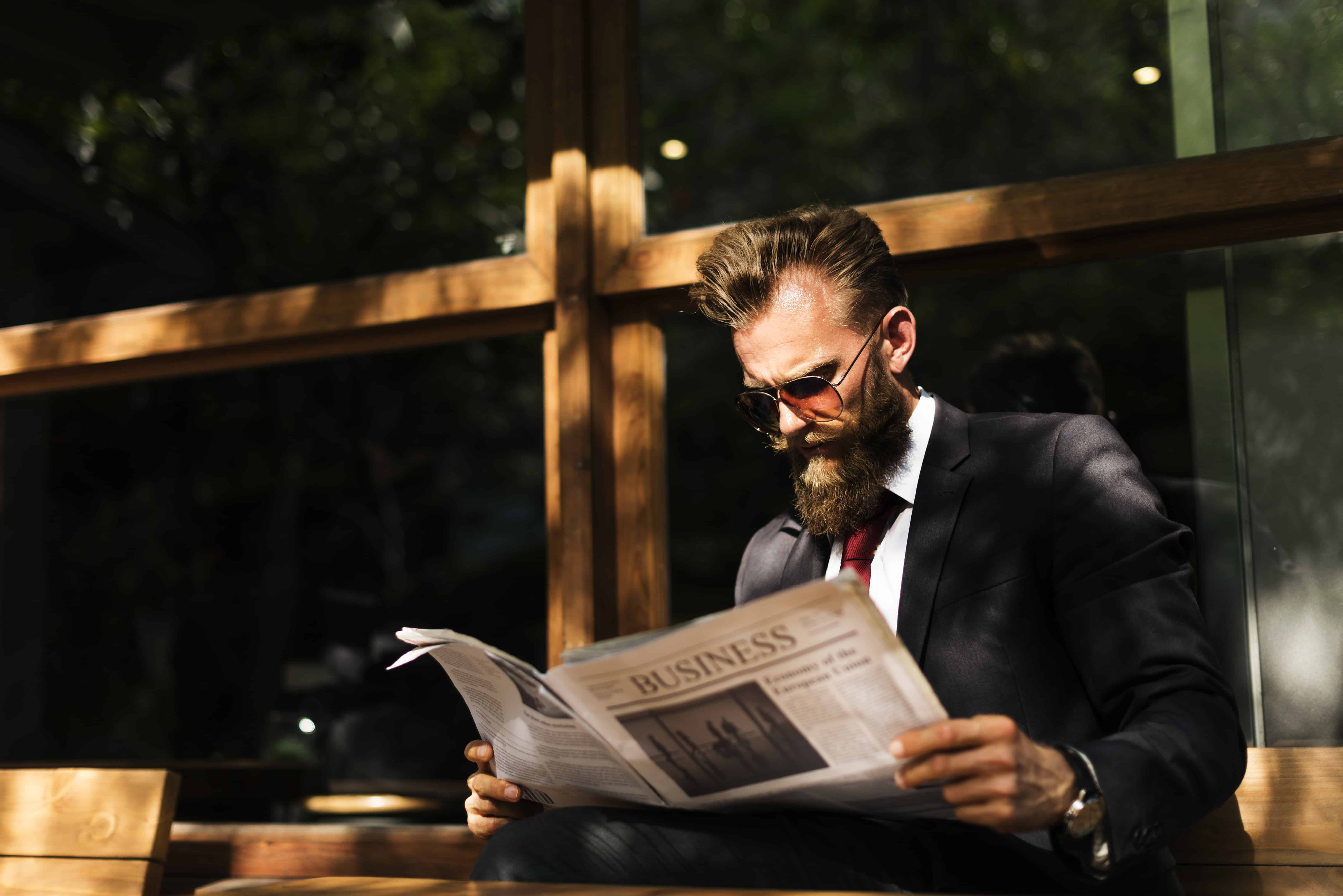Reading Newspaper