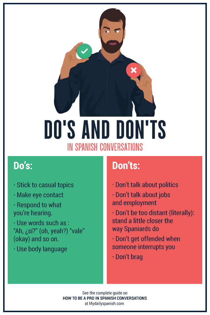 dos and donts in spanish conversations